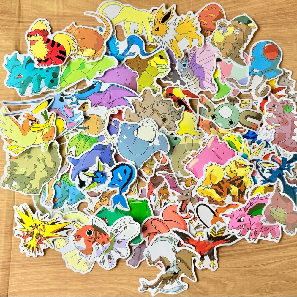 Pokémon 80pc Sticker Lot- NEW